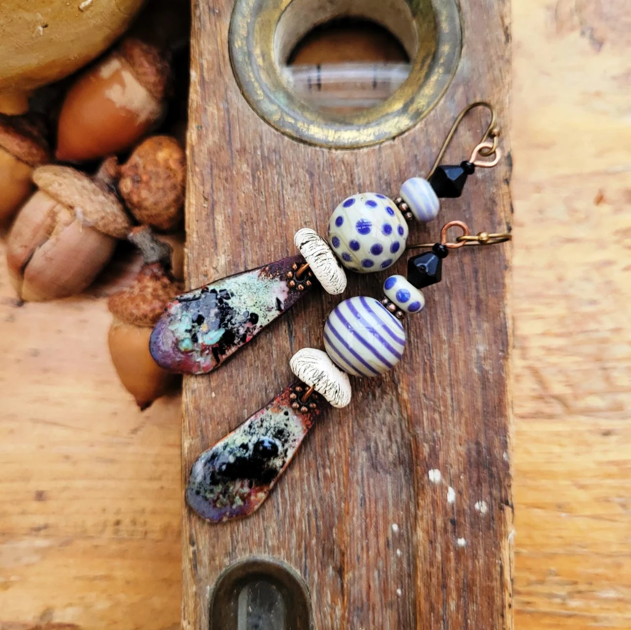 Handcrafted enamel earrings, lampworks, and artisan ceramics. – photo 6
